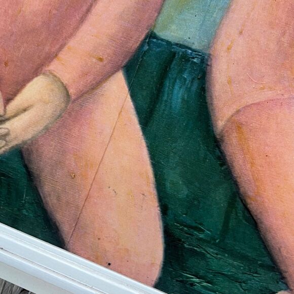 Vintage Margaret Keane 1963 Big Eye Framed Textured Print Ballerina Class kitsch - Picture 9 of 15